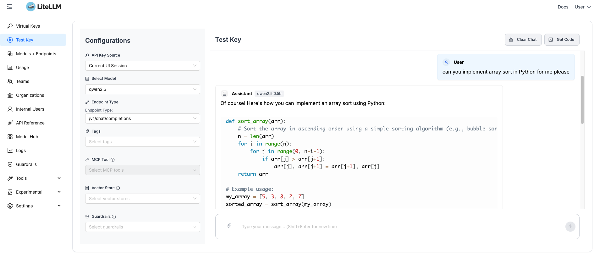 Testing a virtual key